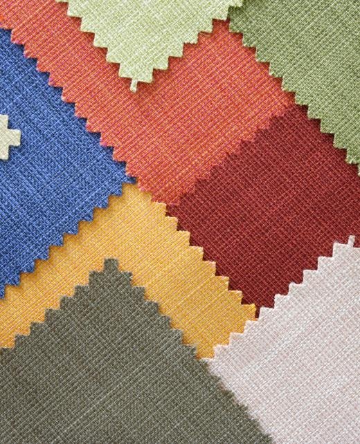 Multi color fabric texture samples